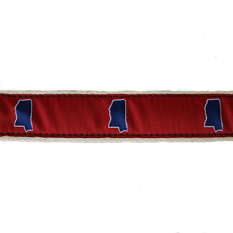 Mississippi Oxford Gameday Belt Red