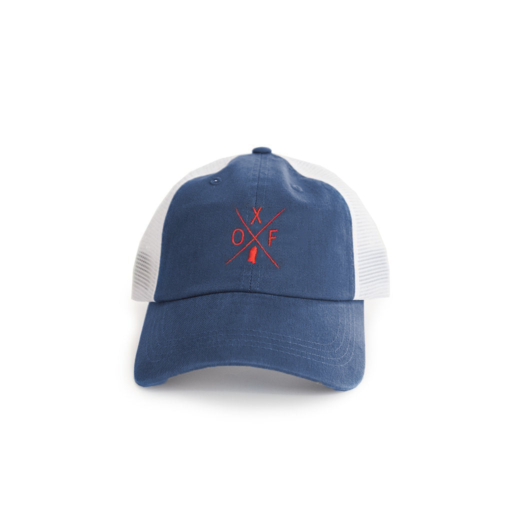 Mississippi Oxford "OXF" Gameday Crossing Trucker Hat