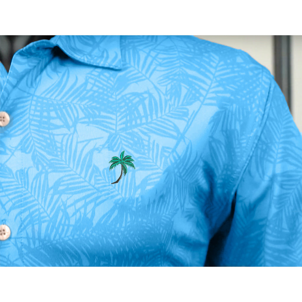 Palm Tree Pau Hana Performance Hawaiian Shirt