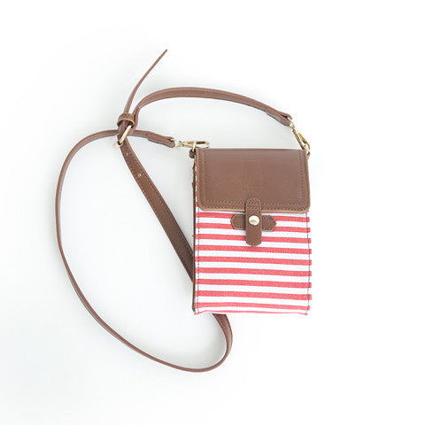 Alabama Crossbody Bag Red and White