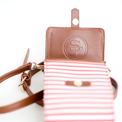 Georgia Crossbody Bag Red and White