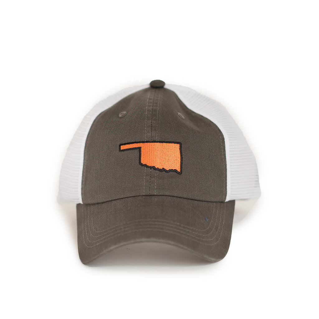 Oklahoma Stillwater Gameday Trucker Hat Grey