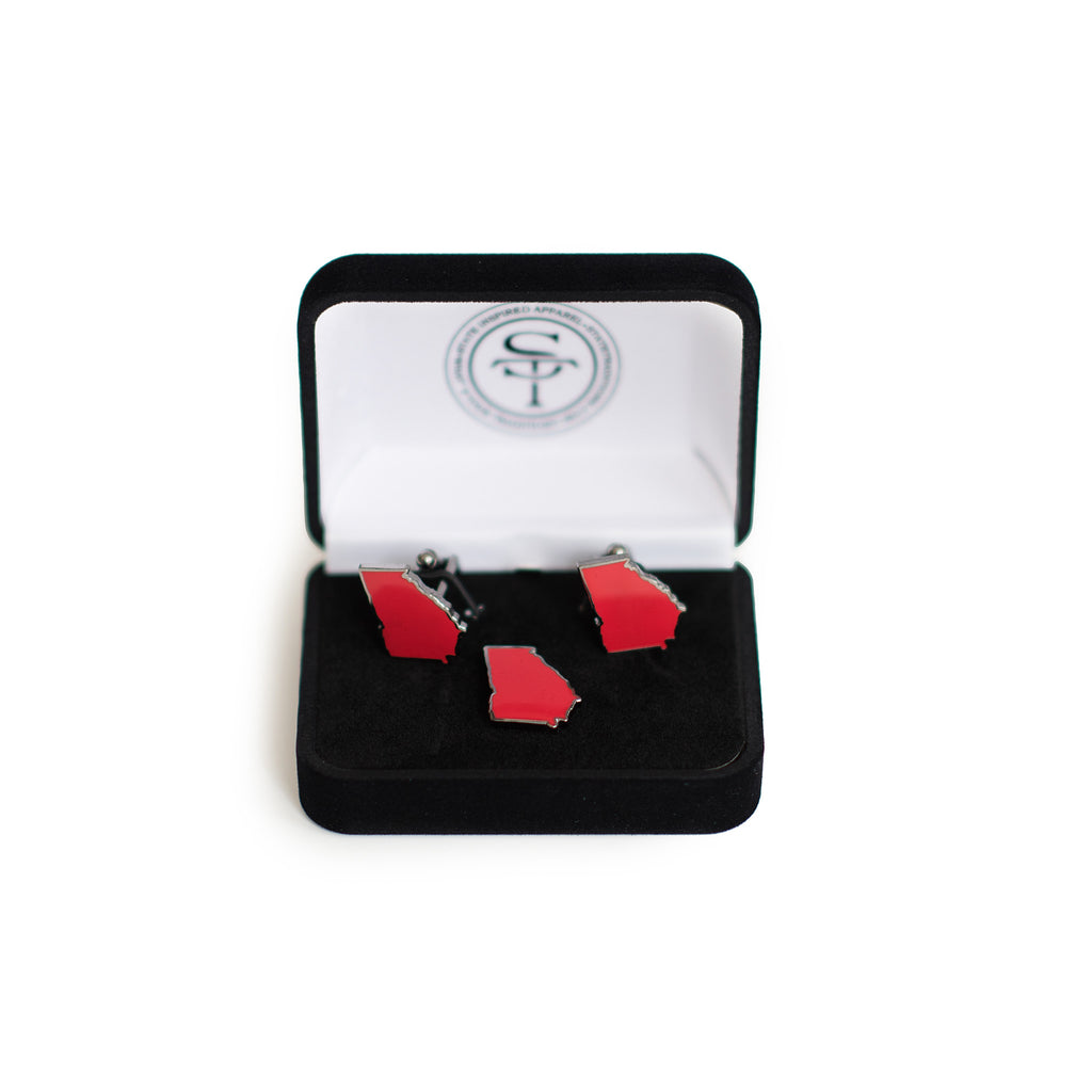 Georgia Athens Gameday Cufflink Lapel Pin Set