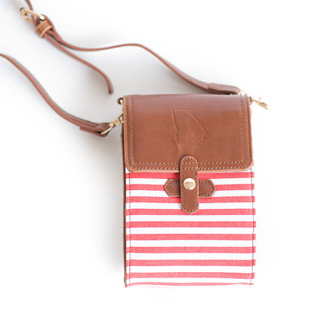 Georgia Crossbody Bag Red and White