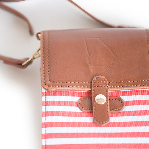 Georgia Crossbody Bag Red and White
