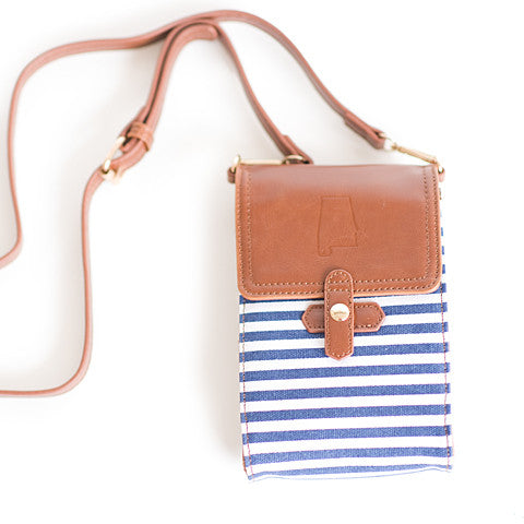 Alabama Crossbody Bag Blue and White