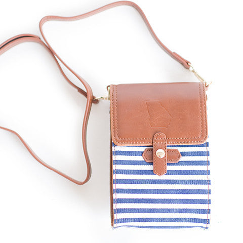 Georgia Crossbody Bag Blue and White