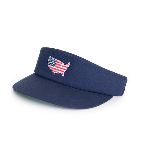 America Traditional Golf Visor Navy