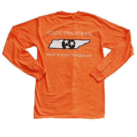 Tennessee Knoxville Traditional Long Sleeve T-Shirt Orange