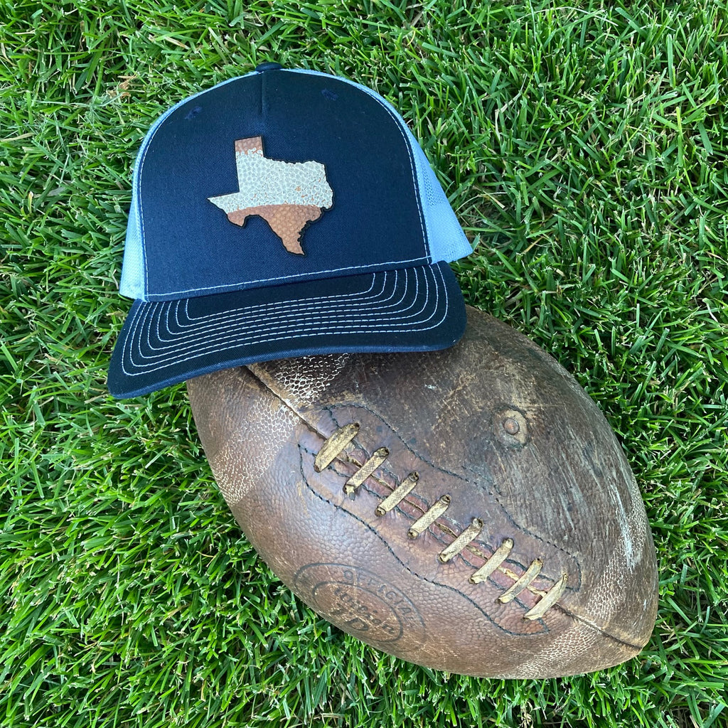 Texas Leather Stripe Trucker Hat