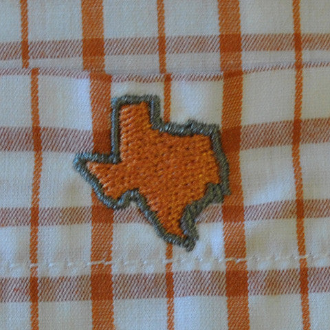 Texas Austin Gameday Tattersall Long Sleeve Shirt Burnt Orange