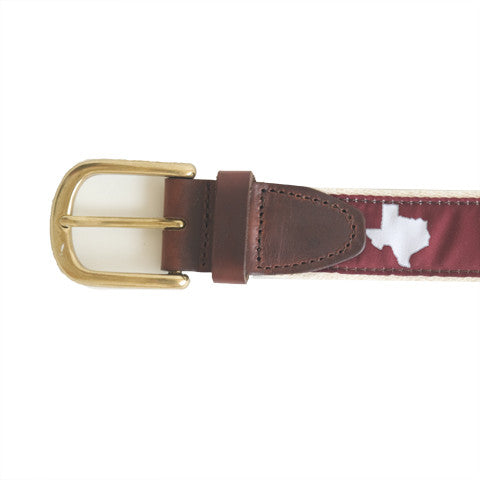 Texas College Station Gameday Belt Maroon