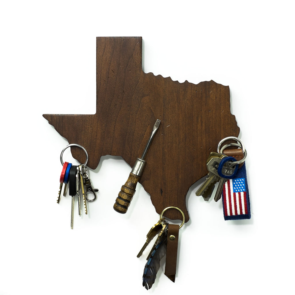 Wooden State of Texas - Magnetic Key Holder