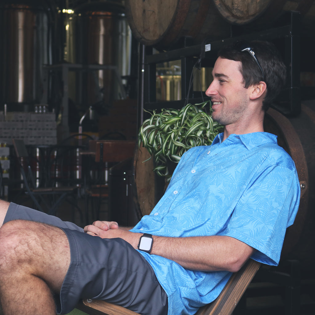 America Traditional Pau Hana Performance Hawaiian Shirt