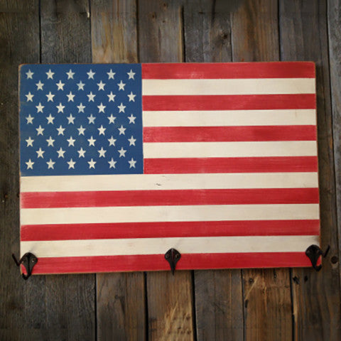 USA Flag Hat Rack