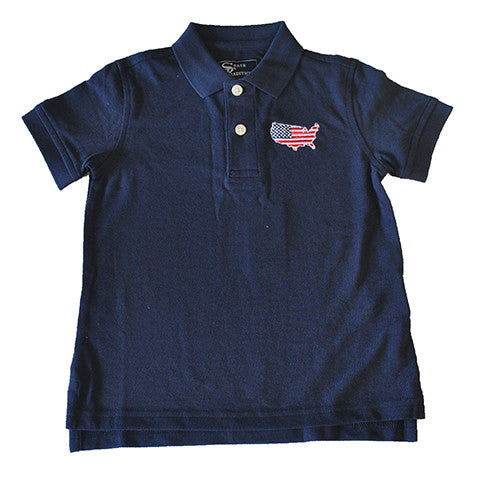 America Traditional Youth Polo Navy