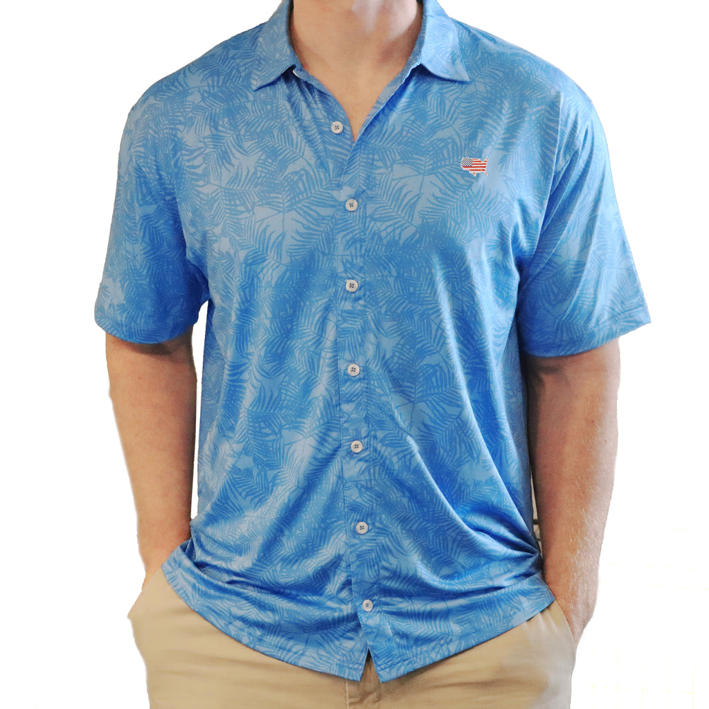 America Traditional Pau Hana Performance Hawaiian Shirt