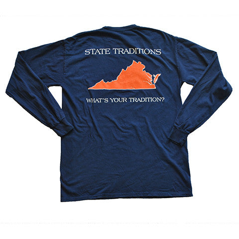 Virginia Charlottesville Gameday Long Sleeve T-Shirt Navy