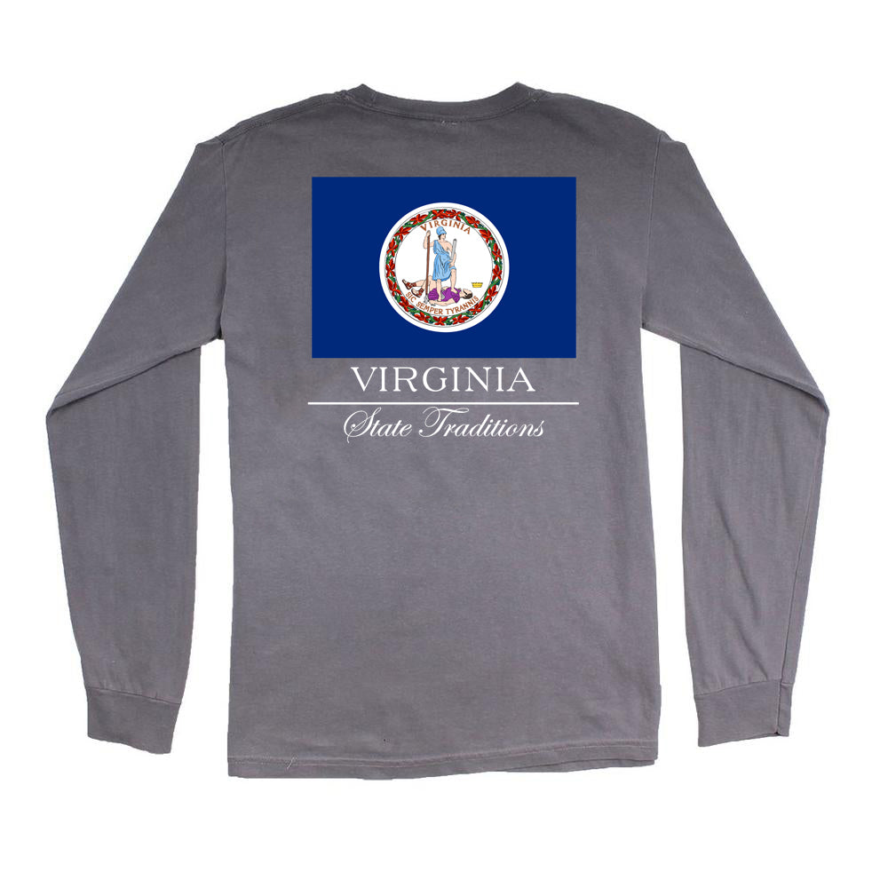 Virginia State Flag Long Sleeve T-Shirt