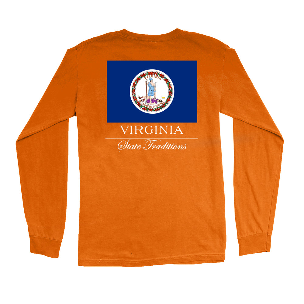 Virginia State Flag Long Sleeve T-Shirt