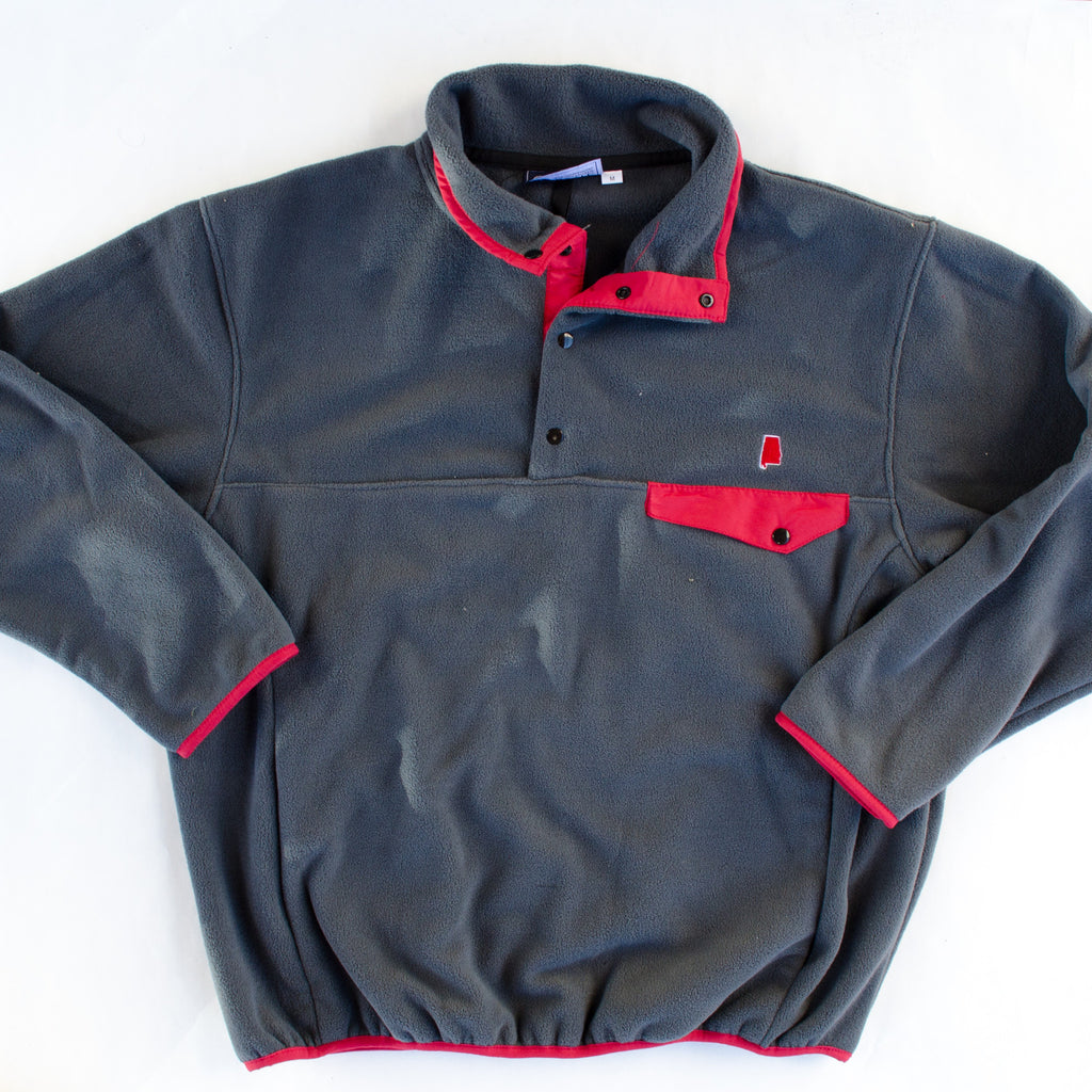 Alabama Tuscaloosa Gameday Fleece Pullover Grey and Crimson