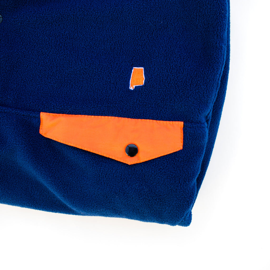 Alabama Auburn Gameday Fleece Pullover Navy and Orange