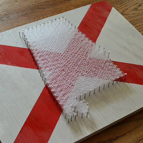 Alabama Flag String Art