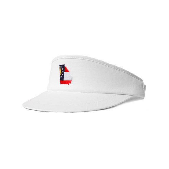Georgia Traditional Golf Visor White