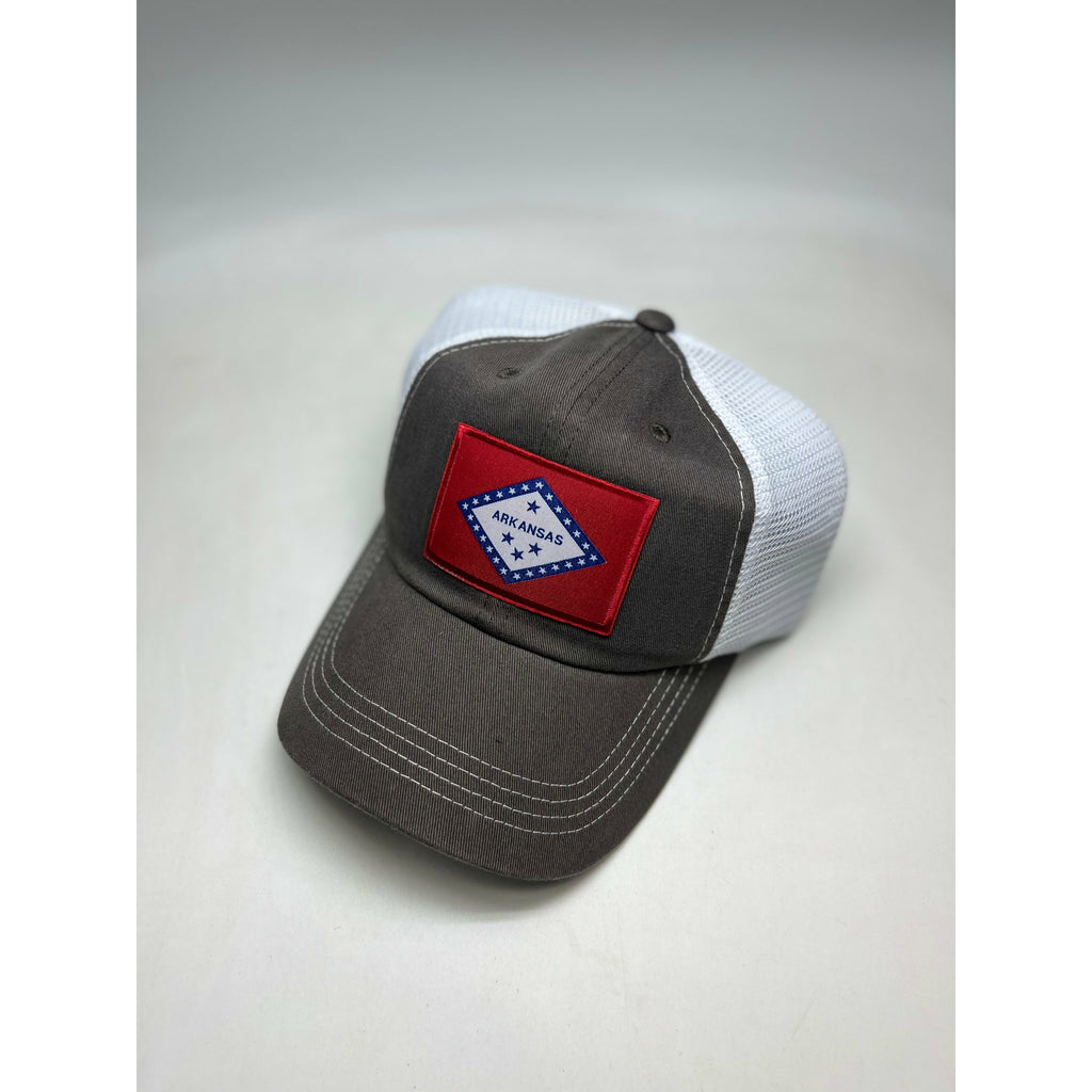 Arkansas Traditional Trucker Hat Grey