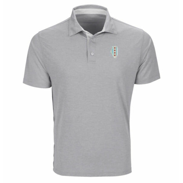 Chicago Traditional, Chicago Flag Polo, Grey Polo, Mens Polo, 4 way stretch polo, Signature Polo, ST Polo, Windy City Polo, Chi Town Polo, Chicago Flag