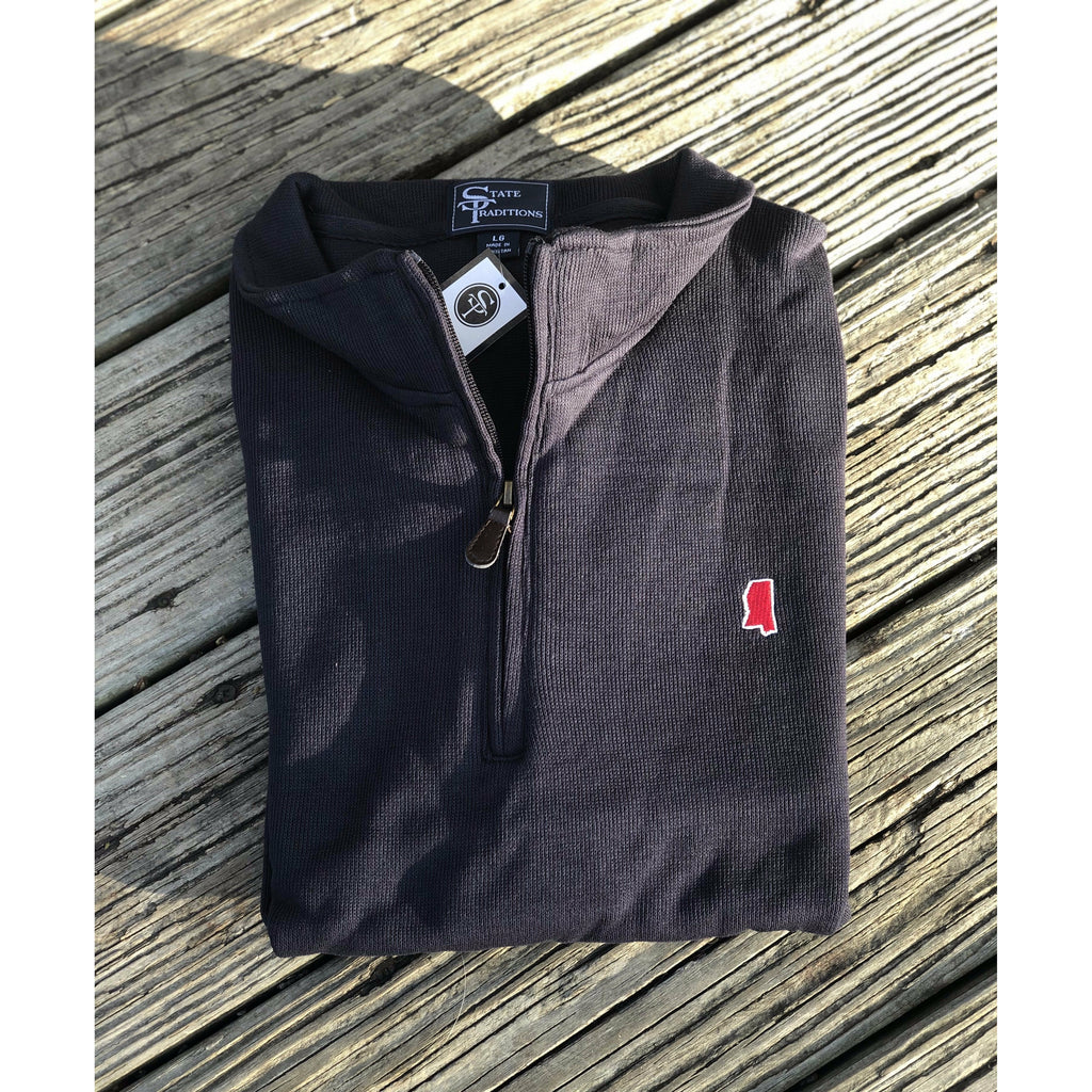 Mississippi Oxford 1/4-Zip Pullover Navy