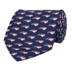 n c state neck tie, North Carolina, Tie, Navy Blue, State of North Carolina, Mens, Gentleman