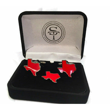 Texas Lubbock Gameday Cuff Links Set