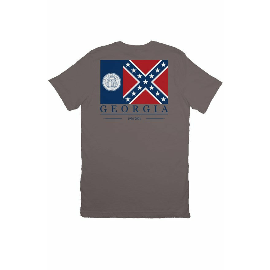 Throwback Georgia Flag T-Shirt Grey