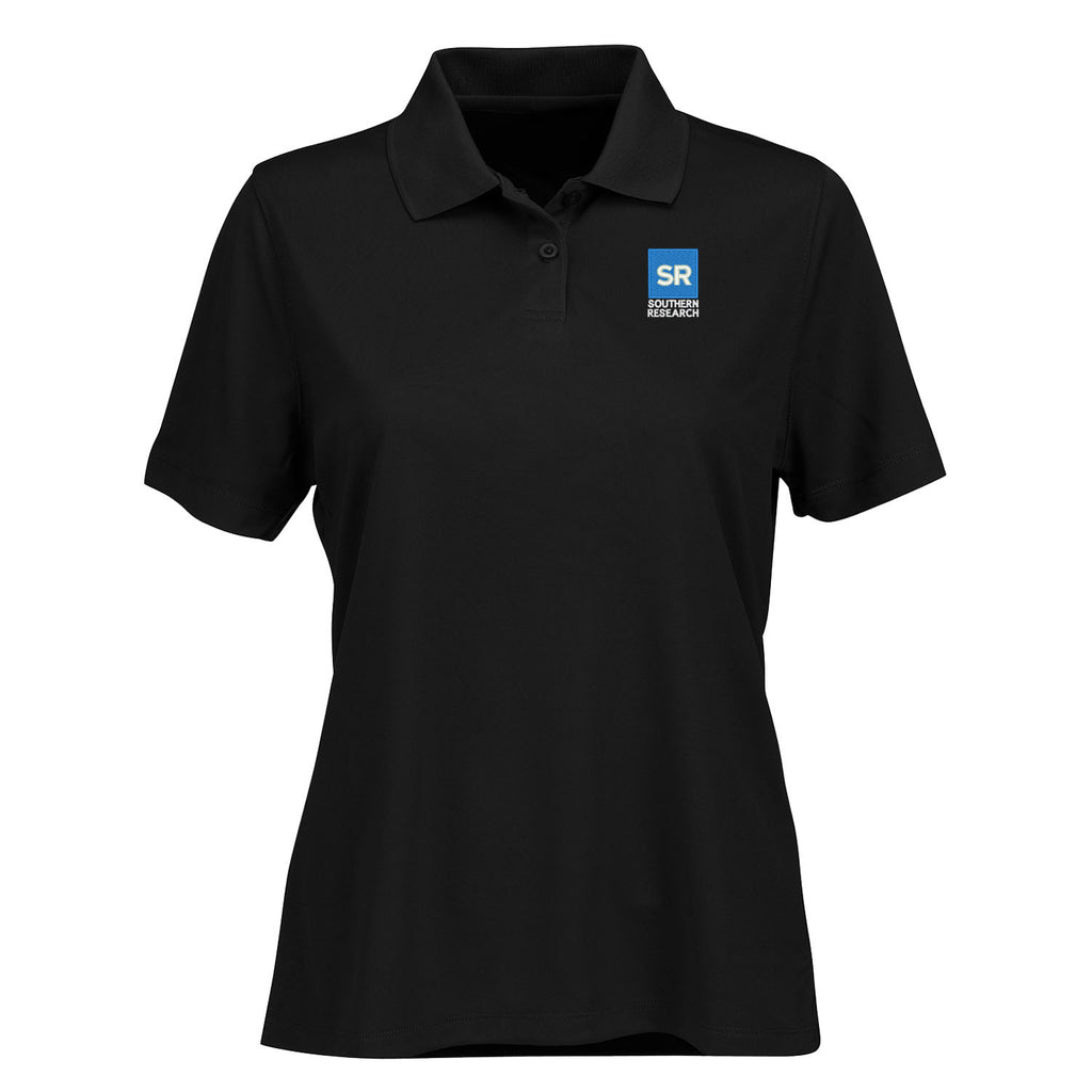 Southern Research Women's Clubhouse Performance Polo Black