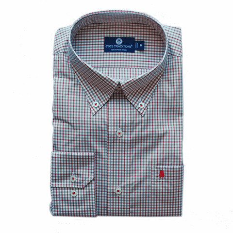 Alabama Tuscaloosa Gameday Statesman Button-Down Shirt – State Traditions Alabama Tuscaloosa Gameday Statesman Button-Down Shirt – State Traditions