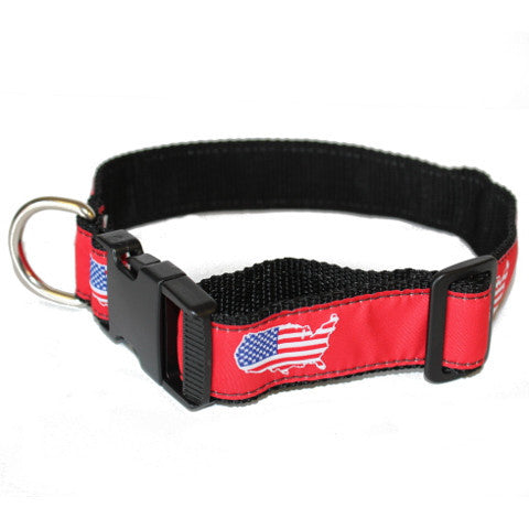 America Traditional Dog Collar Red