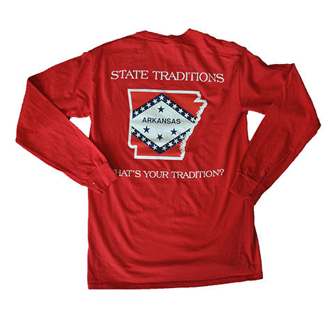 Arkansas Traditional Long Sleeve T-Shirt Red