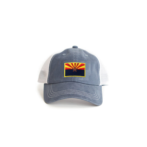 Arizona Flag Trucker Hat Blue