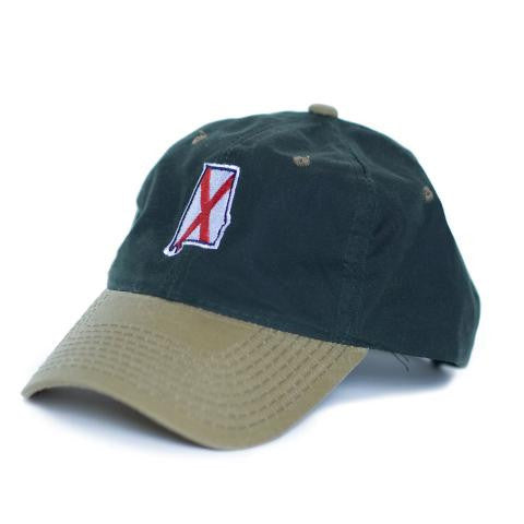 Alabama Traditional Hat Waxed Canvas Green w/ Tan – State Traditions