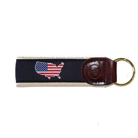 America Traditional Key Fob Navy