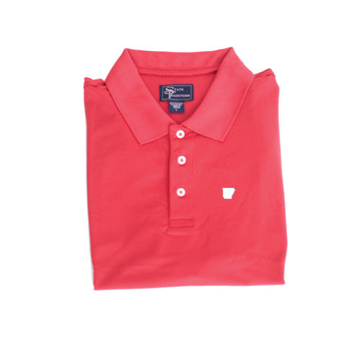Arkansas Fayetteville Clubhouse Performance Polo Red