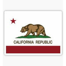 California Flag Decal, California Flag Sticker, California Republic Sticker California Republic Decal Johnnie-O, West Coast Prep, 