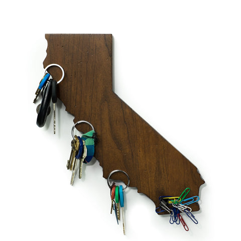 Wooden State of California - Magnetic Key Holder