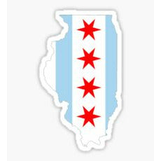 Chicago Traditional, Chicago Flag Decal, Chi Town Sticker, Sticker, 4 Stars, Signature Decal, ST Sticker, Windy City Sticker, Chi Town Decal, Chicago Flag