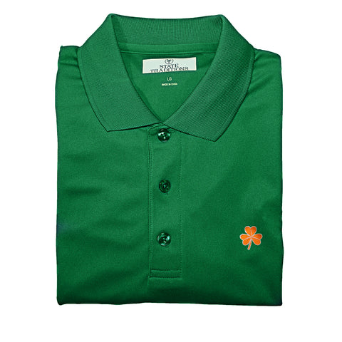 st pats, Green Polo, St. Patty Polo, St. Patrick's Day, Clover, Green Beer, Lucky