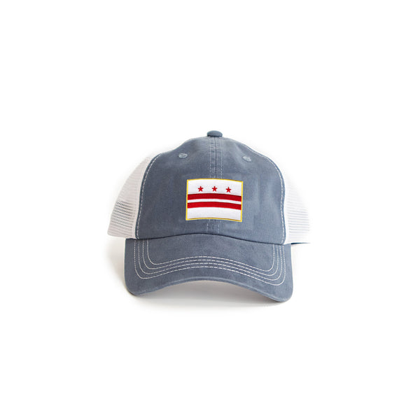 Washington DC Flag Trucker Hat Blue