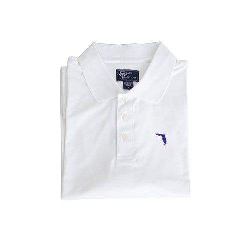 Florida Gainesville Clubhouse Performance Polo White