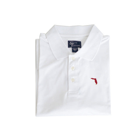 Florida Tallahassee Clubhouse Performance Polo White