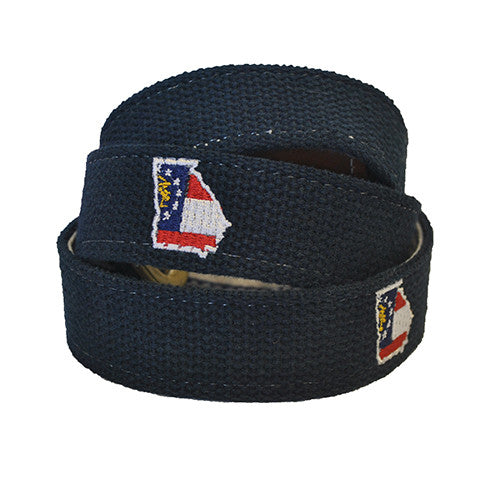 Georgia Traditional Embroidered Belt Navy